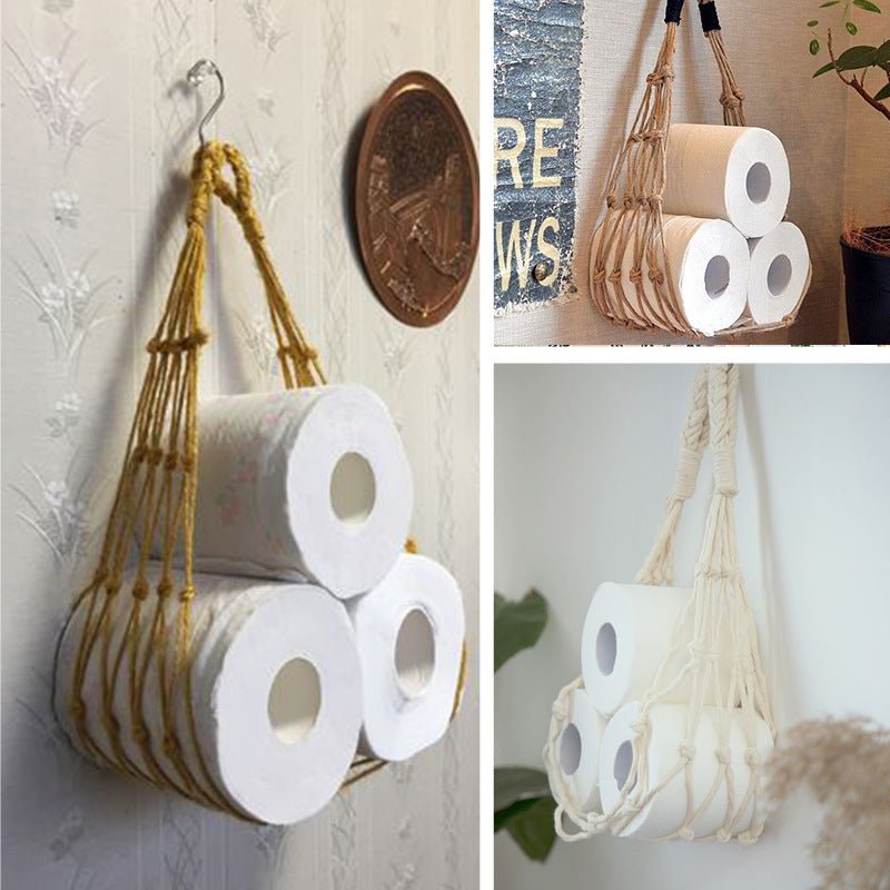 Paper Roll Cotton Rope Storage Hanging Bag