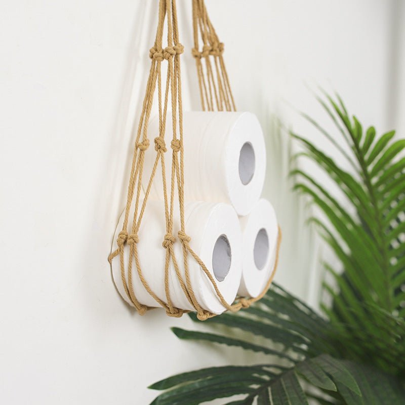 Paper Roll Cotton Rope Storage Hanging Bag