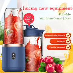 6 blade Portable Blender Mini Juicer Cup Extractor USB Charging Fruit Squeezer