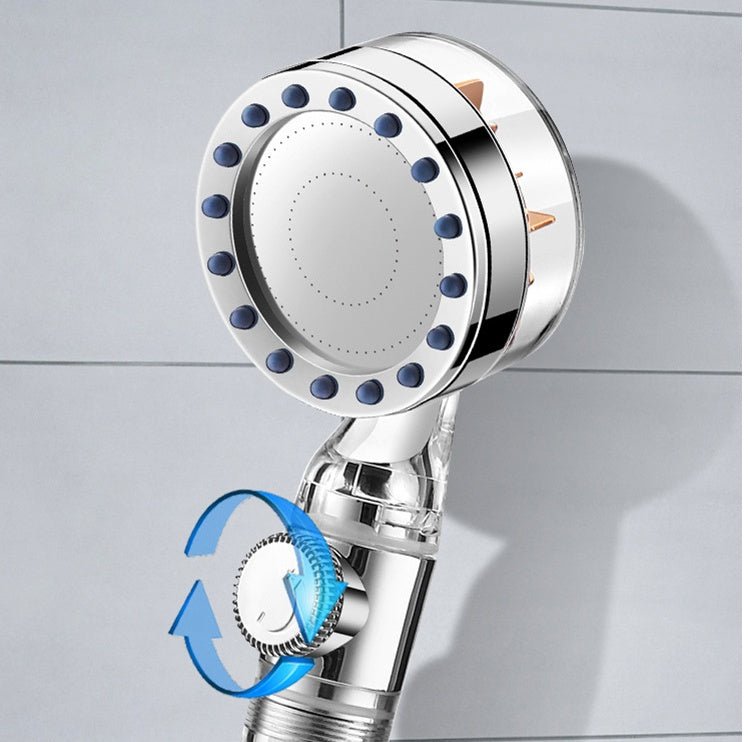 Pressurized Nozzle Turbo Shower Head One - Key Stop Water Saving High Pressure Shower Head Magic Water Line Bathroom Accessor