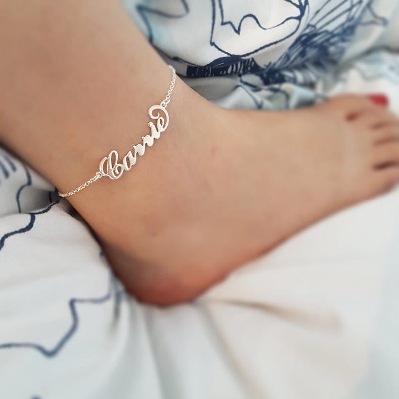 Custom Name Stainless Steel Anklets - Gold Beach Jewelry