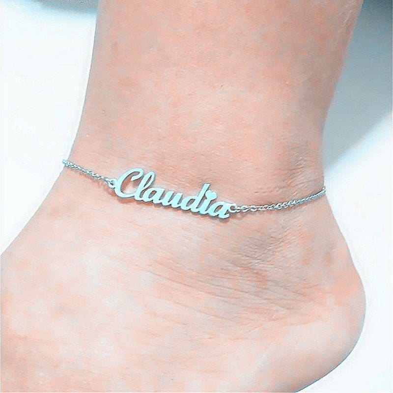 Custom Name Stainless Steel Anklets - Gold Beach Jewelry