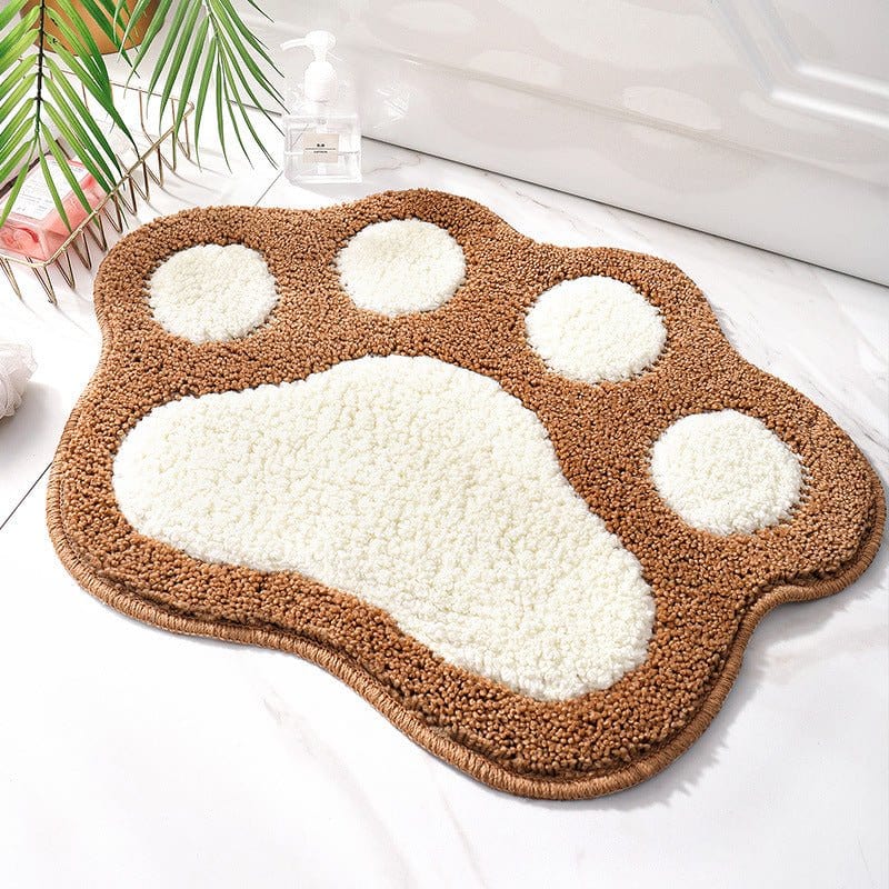 Cute Paw Print Anti - Slip Bathroom Rug