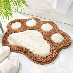 Cute Paw Print Anti - Slip Bathroom Rug