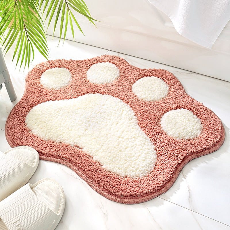 Cute Paw Print Anti - Slip Bathroom Rug