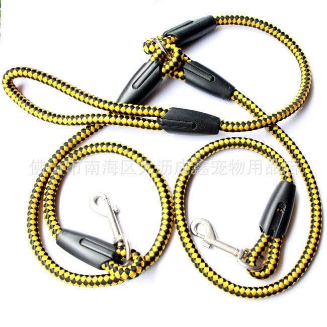 Double - Ended Traction Rope For Walking The Dog Hand - Double - Ended Traction Rope One Plus Two Leash Collar Pet Supplies Dog Collar