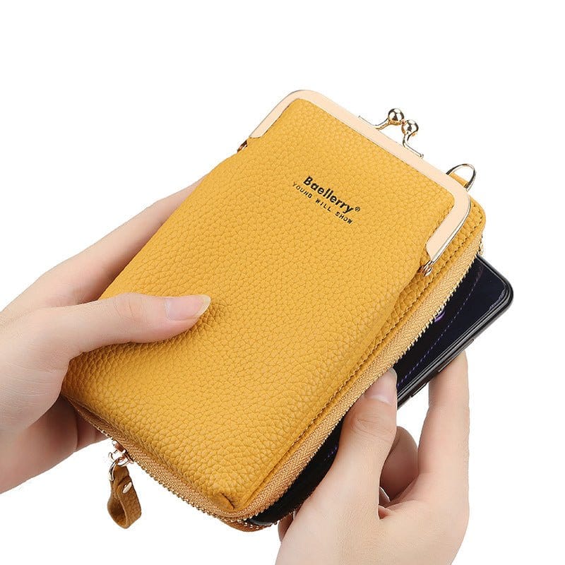 Fashion Mobile Phone Shoulder Bags With Lock Women Messenger Bag Wallet