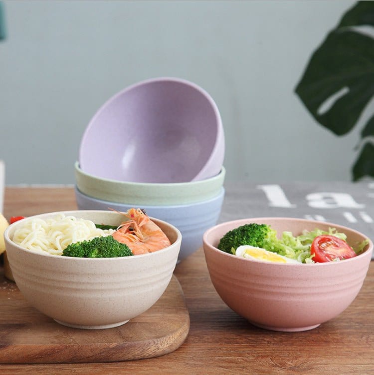 Household wheat straw meal bowl set