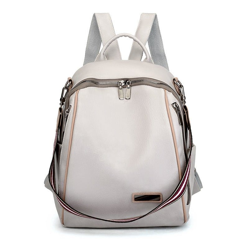 Large capacity pu ladies backpack