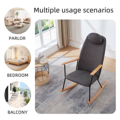 Modern Rocking Chair Comfortable Side Chair For Nursery, Bedroom, Living Room