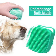 Pet Dog Shampoo Massager Brush Cat Massage Comb Grooming Scrubber Shower Brush