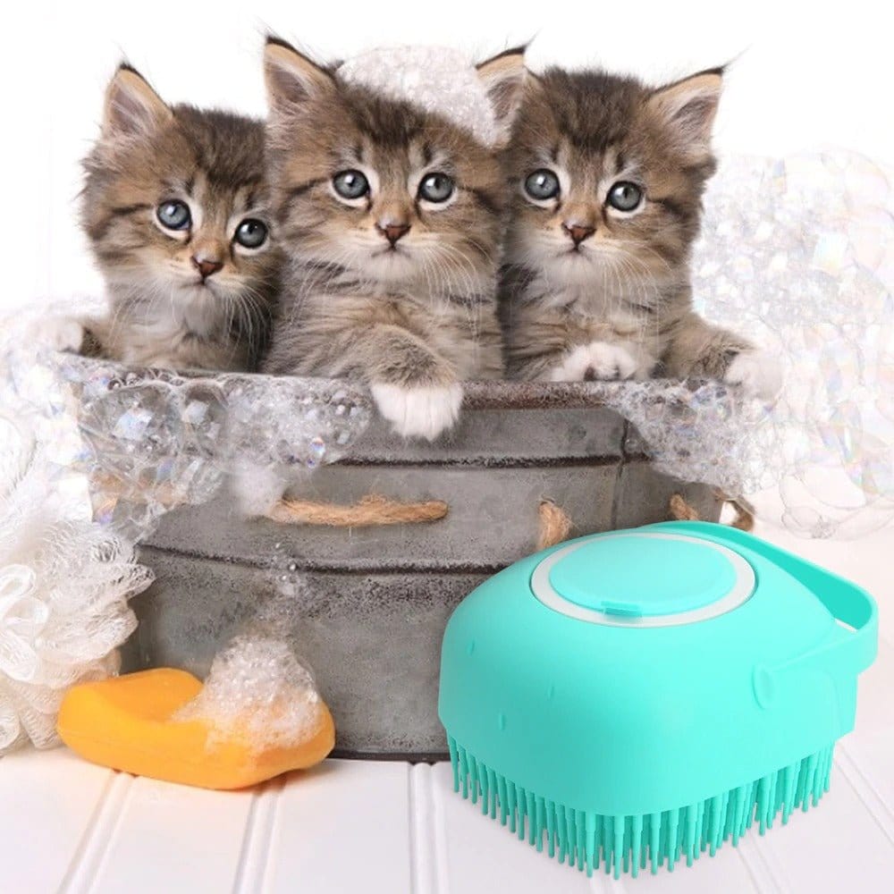 Pet Dog Shampoo Massager Brush Cat Massage Comb Grooming Scrubber Shower Brush