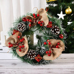 Pinecone Red Berries Christmas Wreath Decoration