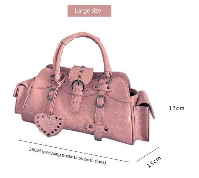 Square Rivet Hand - carrying Hand - carrying Crossbody Bag